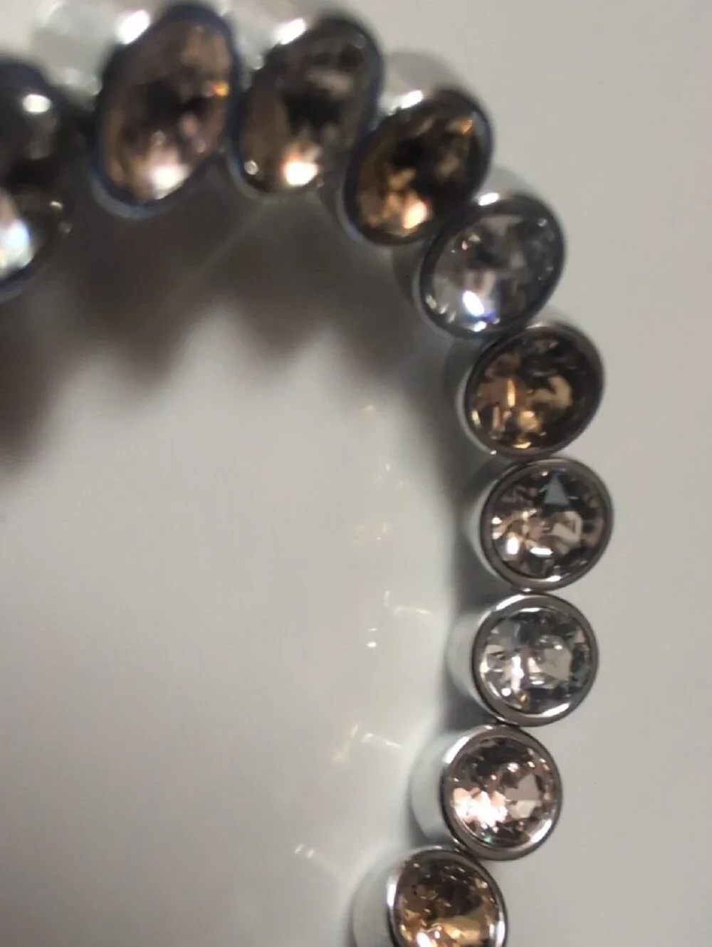 Touch Tone Silver Ice Crystal Tennis Bracelet - By Swarovski